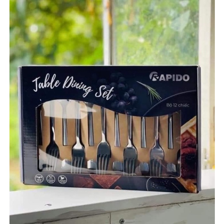 Bộ thài dĩa rapido inox 304