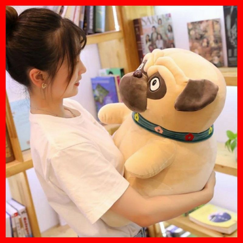 Chó bông mặt xệ Pug siêu hot, SIZE LỚN Gấu bồng ADA  chất nỉ nhung nhung cao cấp siêu mềm mịn dễ thương.