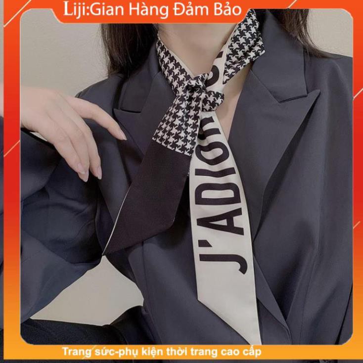 Khăn lụa turban - Khăn turban dài lụa satin cao cấp, họa tiết sang trọng, quàng cổ, buộc tóc, ... phong cách Hàn Quốc