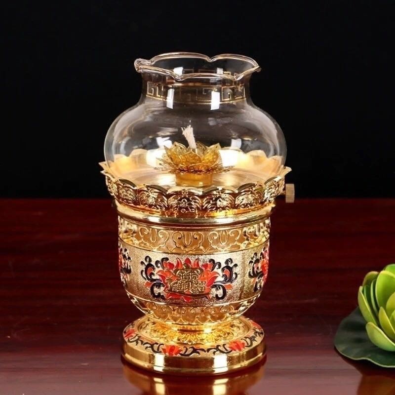 Đèn Dầu Hoa Sen Hợp Kim