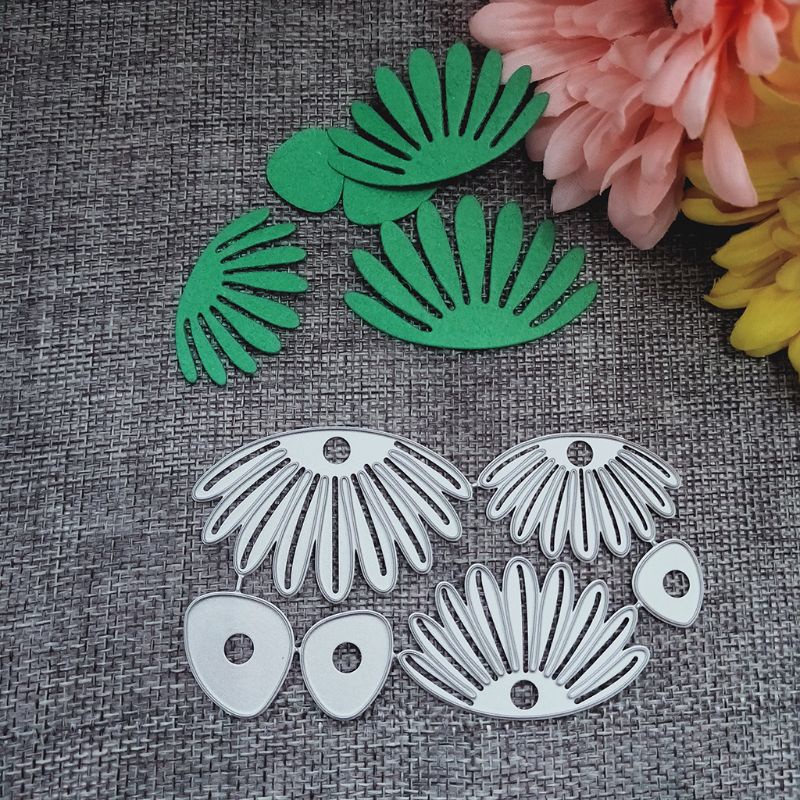 Khuôn mẫu cắt thẻ trang trí album hình cánh hoa bằng kim loại DIY