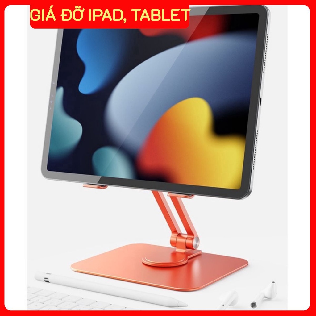 Giá đỡ máy tính bảng, ipad, điện thoại L04 bằng hợp kim nhôm xoay 360 độ có thể gập lại cho máy 11 inch - 17 inch. | WebRaoVat - webraovat.net.vn