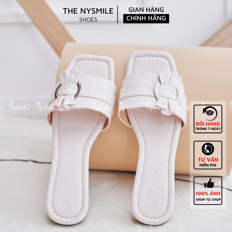 Dép quai ngang khoen tròn thời trang nữ - The NySmile - OREO