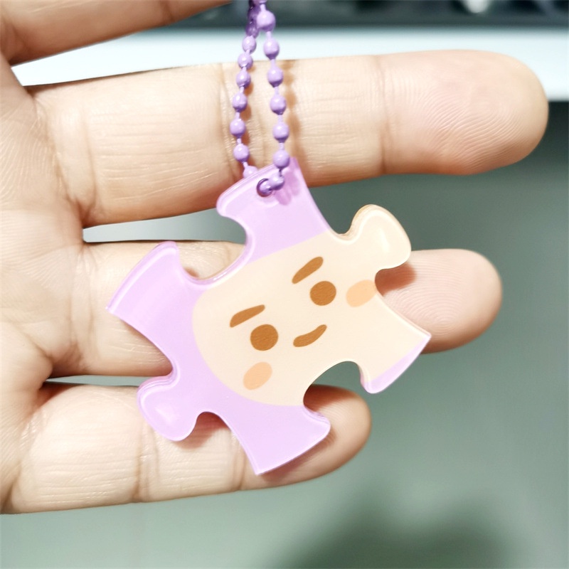 Móc khóa ENVIROSAX dạng đồ chơi lắp ghép bằng acrylic dễ thương