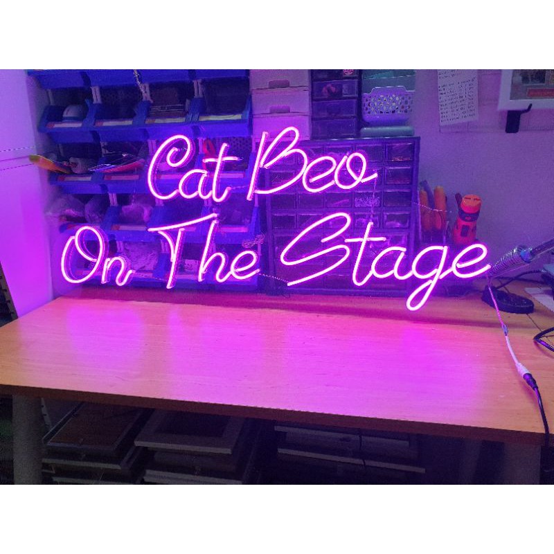 MẪU 6 Bộ Đèn Led Neon Sign thiết kế theo yêu cầu : CAT BEO ON THE STAGE