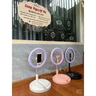 đèn makeup hỗ trợ livestream để bàn 30cm réo cao tối đa 1m7