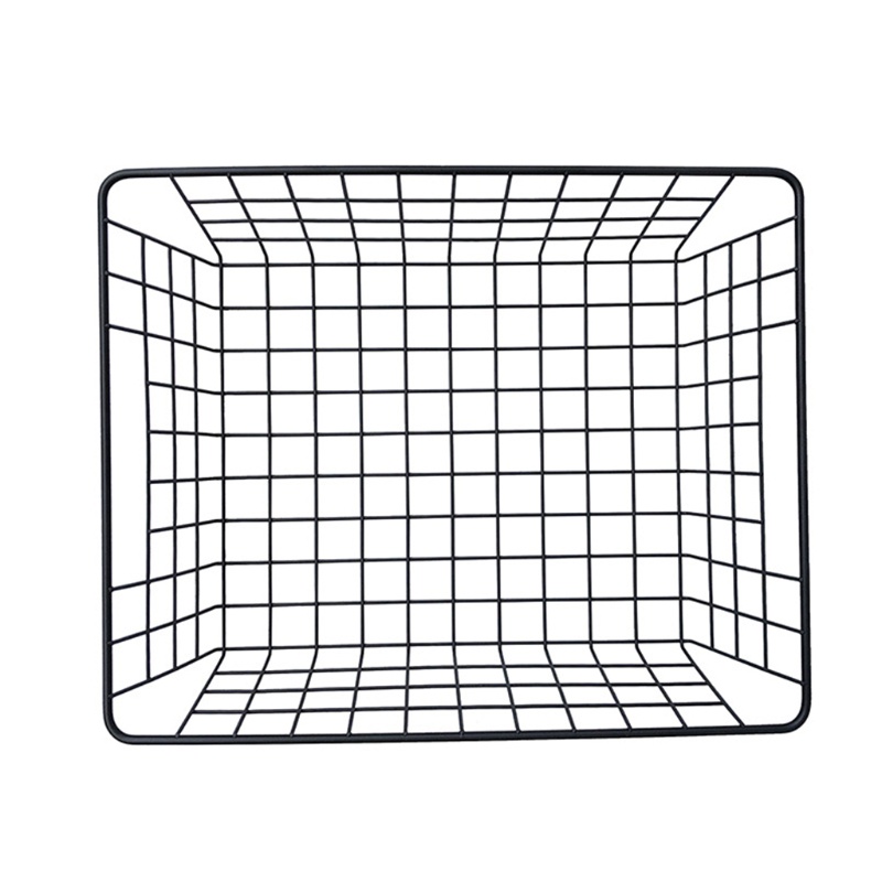 Set 2 Giỏ Đựng Mỹ Phẩm Bằng Kim Loại Tiện Dụng Cho Nhà Bếp / Phòng Tắm