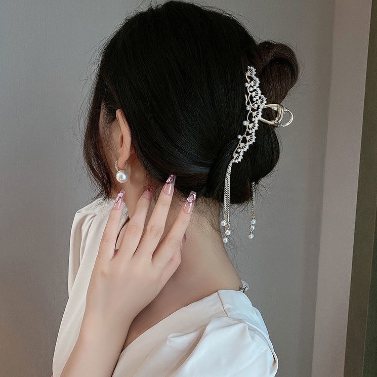 Kẹp Tóc Tua Rua Hình Cành Hoa Màu Vàng Phong Cách Trung Quốc Cho Bé Gái