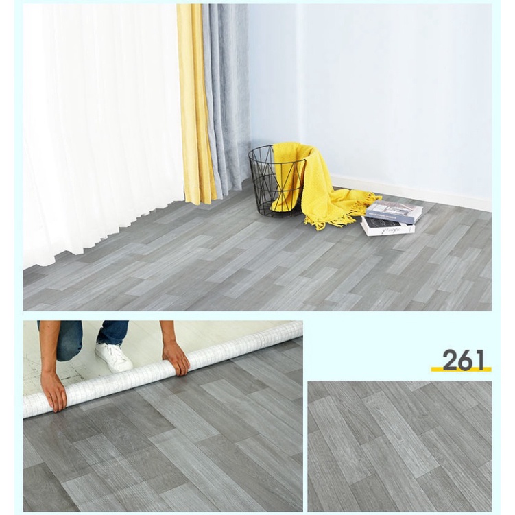 Thảm lót sàn simili vân gỗ, trải sàn simili dán giả gỗ nền nhựa pvc nhám chống trượt dày 0.5mm nhiều mẫu giá rẻ MF375