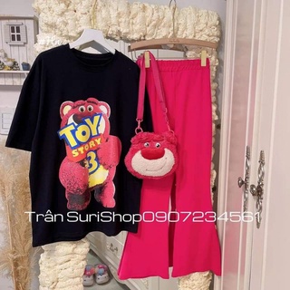 Sét quần loe + áo thun cotton