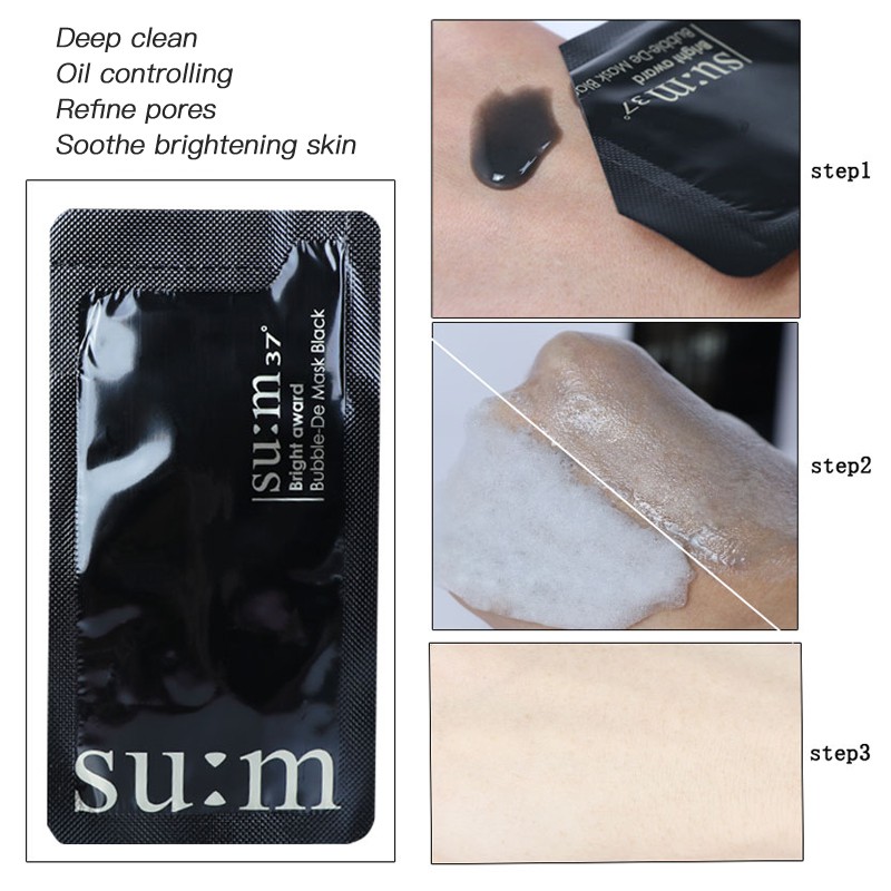 Combo 3 Mặt Nạ Sủi Bọt Thải Độc Sum37 Bright Award Bubble-De Mask Black