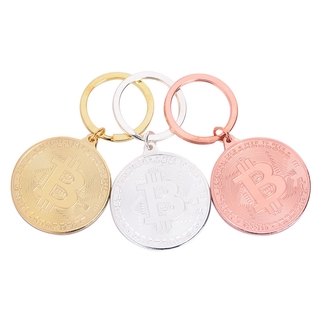 Móc khóa hình Bitcoin màu vàng độc đáo