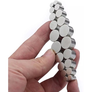 Nam châm đất hiếm tròn không lỗ (các loại kích thước dày 3mm) set 10 viên