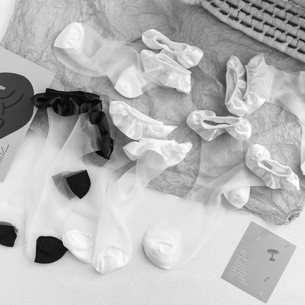 Vớ Lụa Cổ Vừa Phong Cách Nhật Bản Thời Trang Xuân Hè Cho Nữ