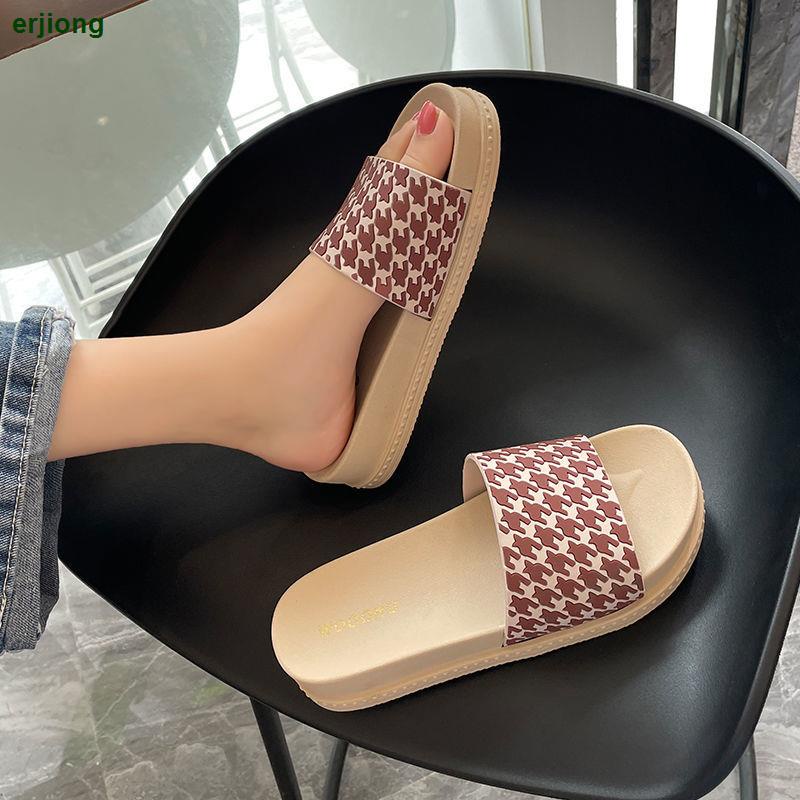 Dép Đi Trong Nhà Đế Dày Tăng Chiều Cao Chống Trượt Thời Trang Mùa Hè Cho Nữ
