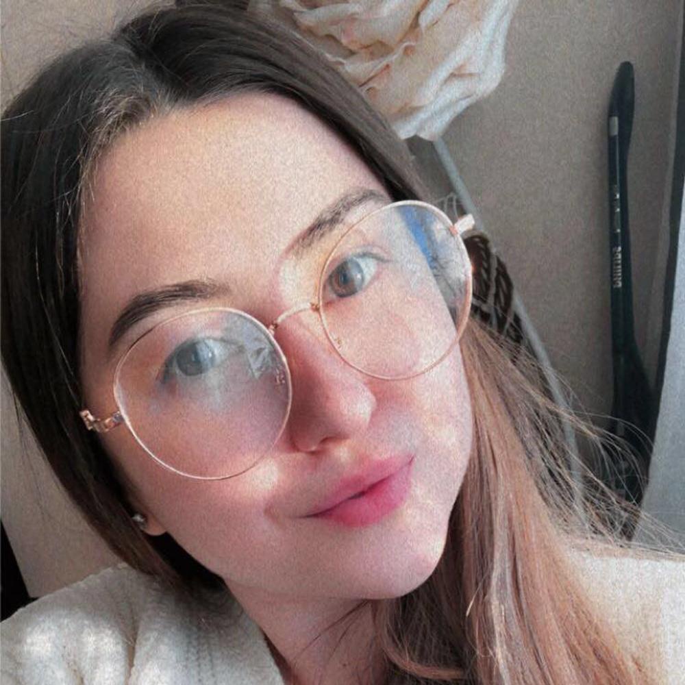 Mắt Kính Gọng Kim Loại Oversized Dành Cho Nam Nữ Sự Bảo Vệ