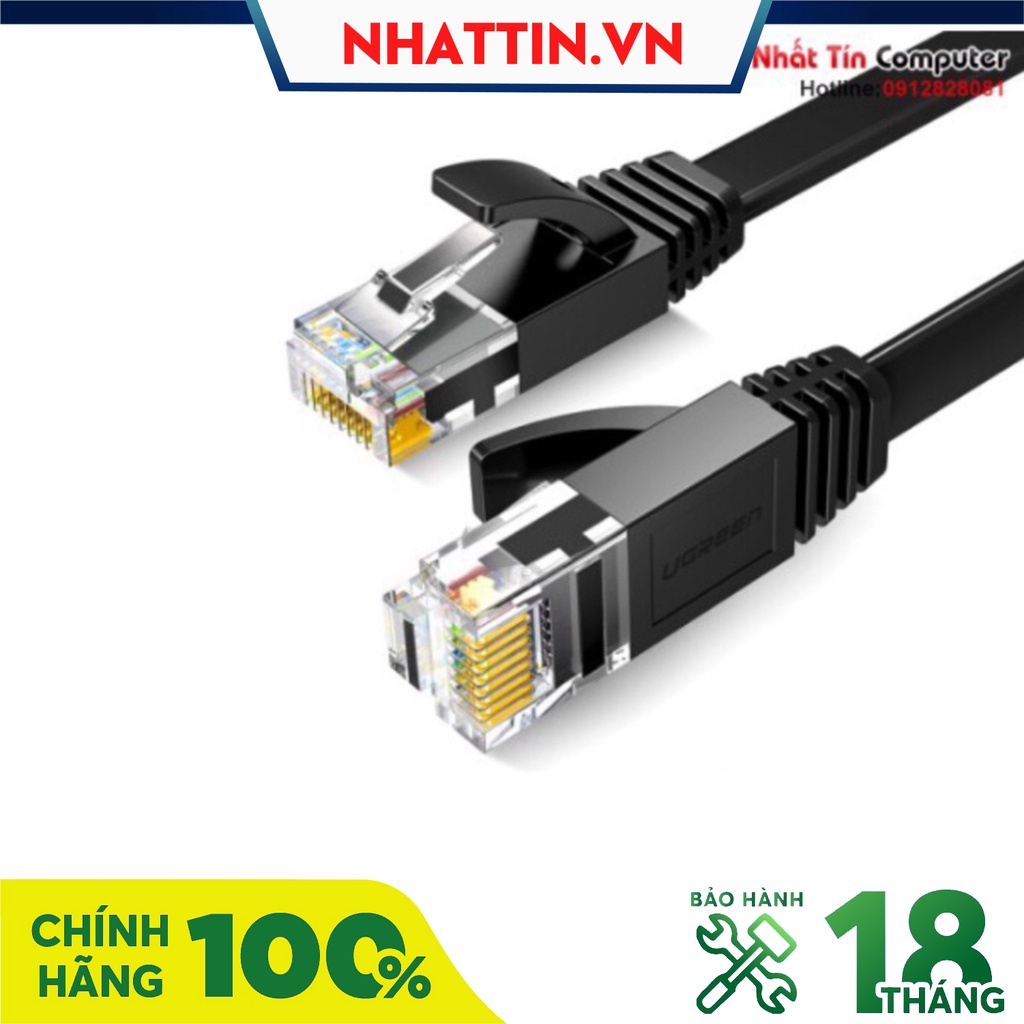 Cáp mạng đúc sẵn Cat6 dẹt chính hãng Ugreen 50172/50173/50174/50175/50176 cao cấp  - Phân Phối Chính Hãng