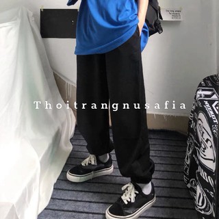 Quần jogger trơn bó ống chun 2 màu hot trend / Quần nỉ nữ bo ống chun