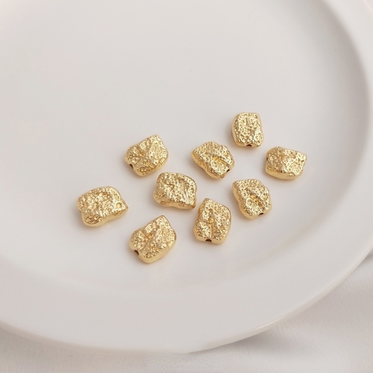 Hạt Đá Màu Vàng 14K Hình Dạng Không Đối Xứng Dùng Làm Trang Sức Thủ Công diy