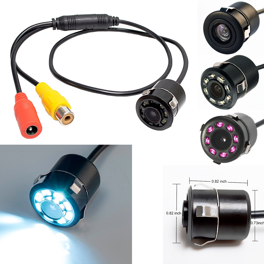 Camera Chiếu Hậu 4LED 8LED Hồng Ngoại HD Tầm Nhìn Ban Đêm 120 Độ Chống Nước Không Kèm Cáp Video Cho Xe Hơi | BigBuy360 - bigbuy360.vn