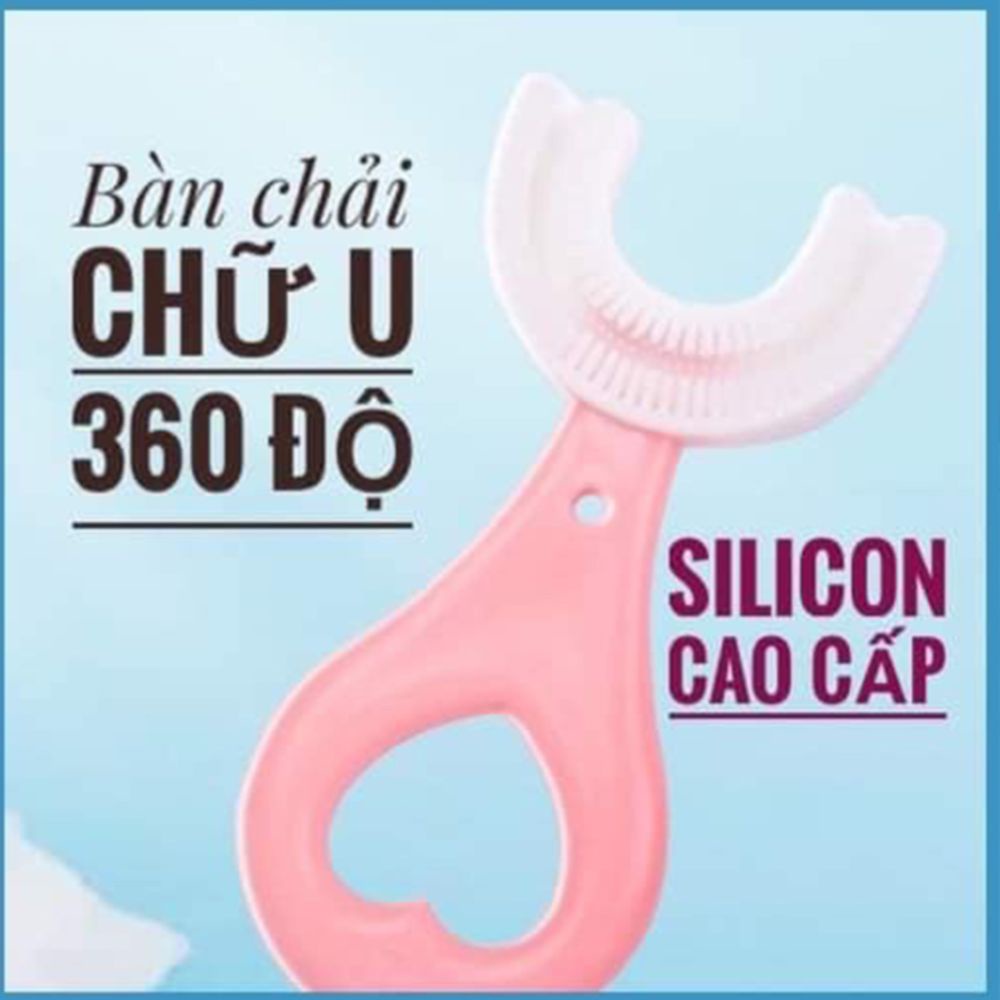 Bàn chải đánh răng cho bé - Bàn chải đánh răng trẻ em hình chữ U silicon siêu mềm cho bé từ 2 – 6 tuổi