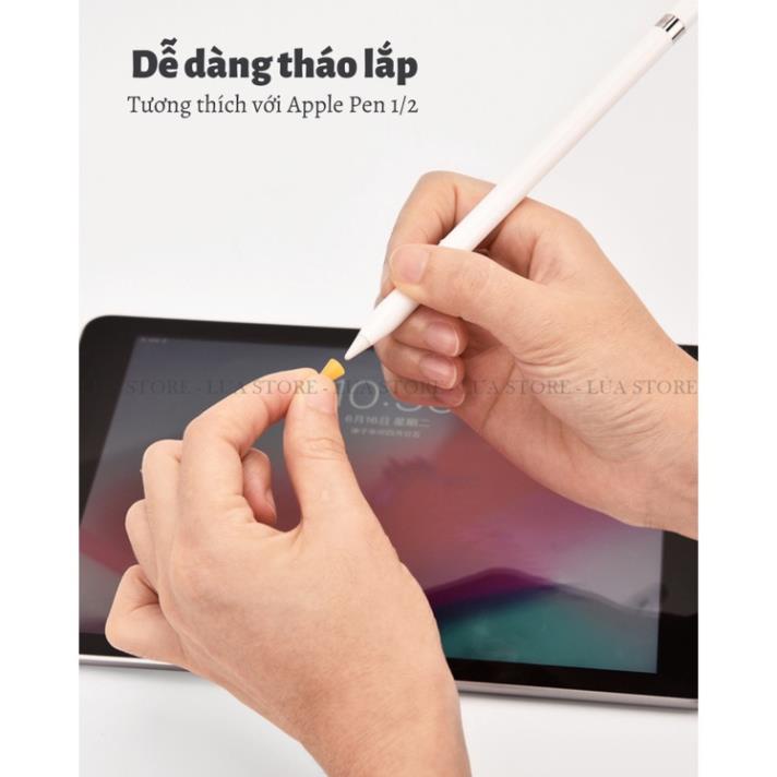 Bọc ngòi bút Apple Pen 1/2 chống mòn, chống trượt, bảo vệ ngòi bút cảm ứng, chất liệu TPU mềm, không cảm trở cảm ứng