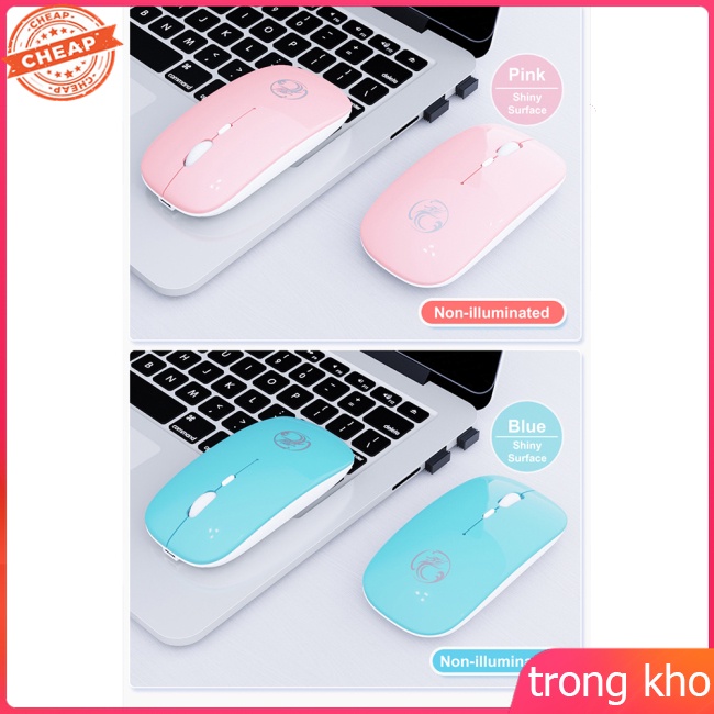 Chuột không dây kết nối Bluetooth có đèn LED cho laptop PC