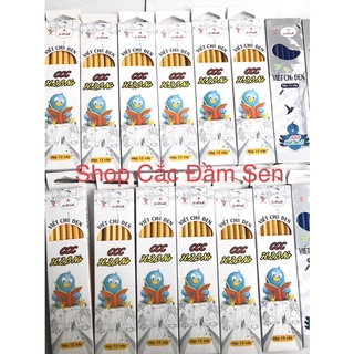 Hộp 12 cây bút chì 2B có gôm hàng đẹp và gôm