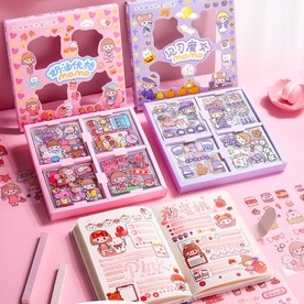 Hộp Cute Sticker Dán Trang Trí 100 Tờ Khác Nhau - Hình Dán Dễ Thương