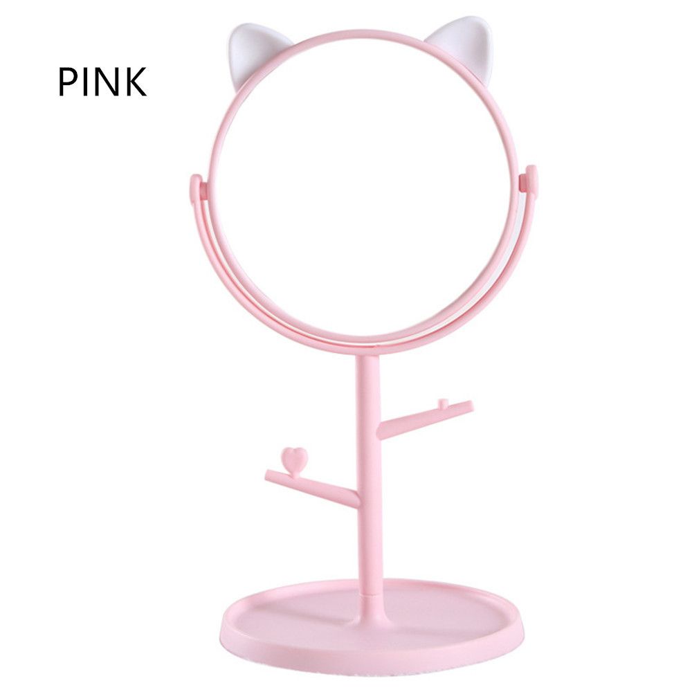 Gương Trang Điểm Để Bàn Hình Tai Mèo Xinh Xắn Nhiều Màu Sắc