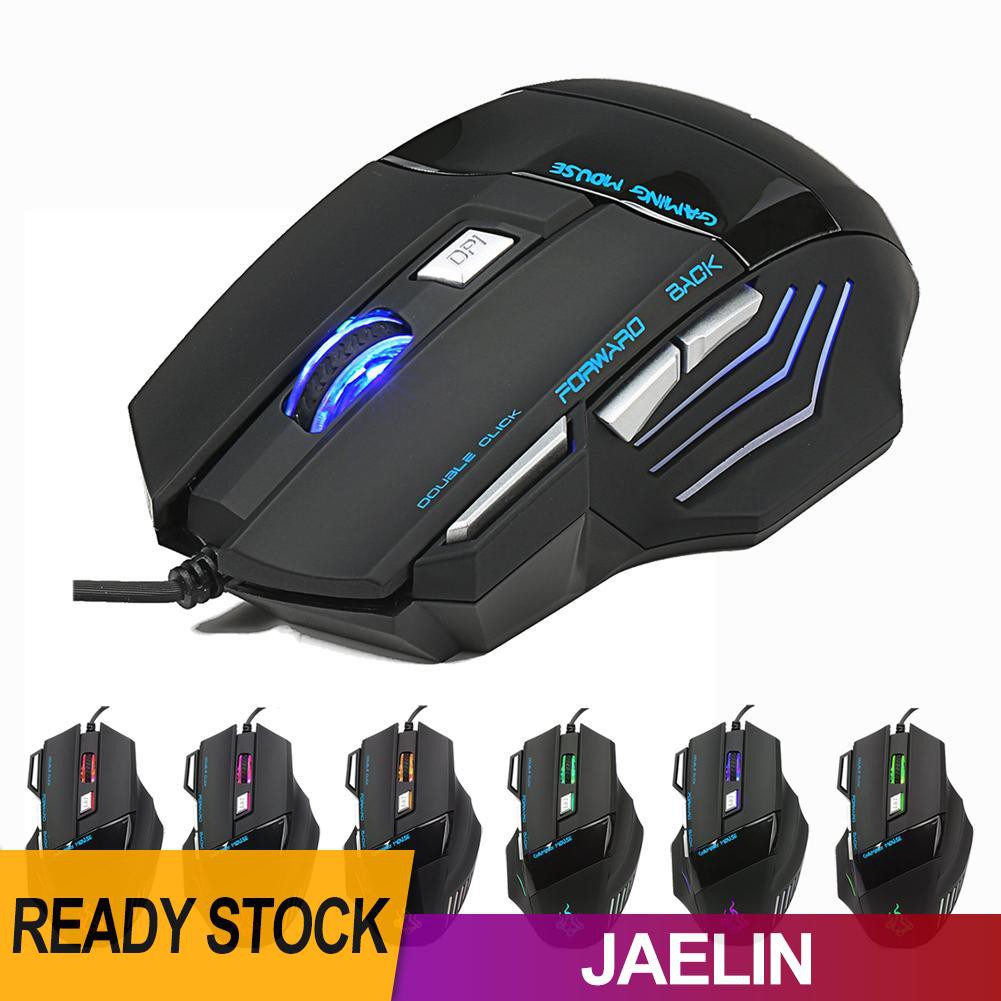 Chuột Dây Đèn Led 5500dpi A908 7 Nút Bấm Dùng Để Chơi Game