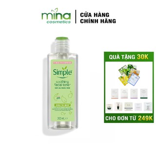 NƯỚC HOA HỒNG SIMPLE KIND TO SKIN SOOTHING FACIAL Toner 200ml