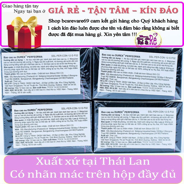 [ GIÁ SỈ ] Combo 3 hộp Bao cao su Durex Performa Kéo dài thời gian quan hệ + 1 tuýt durex 50ml