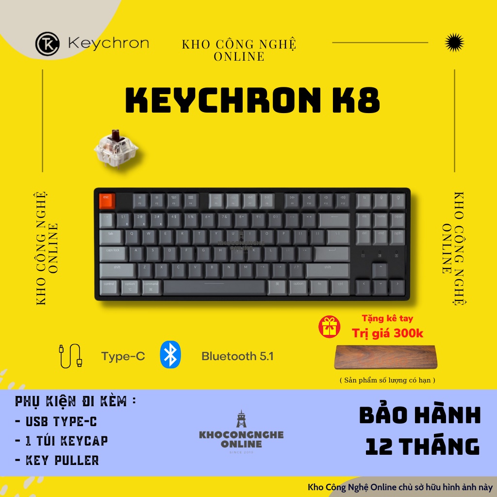 Keychron K8 - Bàn phím cơ Keychron K8 Bluetooth 5.1