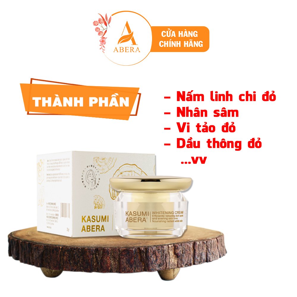 Combo, serum mờ thâm, Serum Nghệ Đỏ Nano ABERA, kem mờ nám Kasumi ABERA, kem mờ nám và dưỡng trắng da Kasumi chính hãng