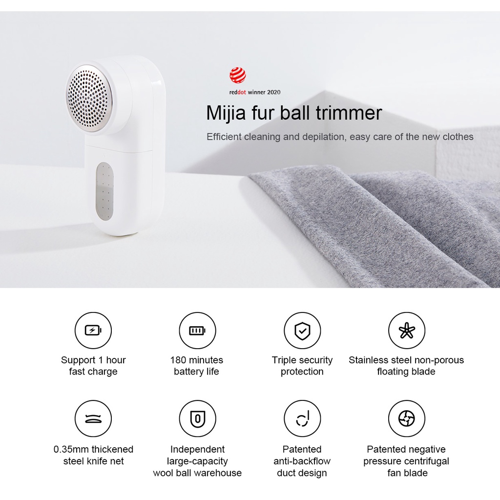 Máy cắt lông xù quần áo Xiaomi Mijia - Máy cắt xơ vải Xiaomi