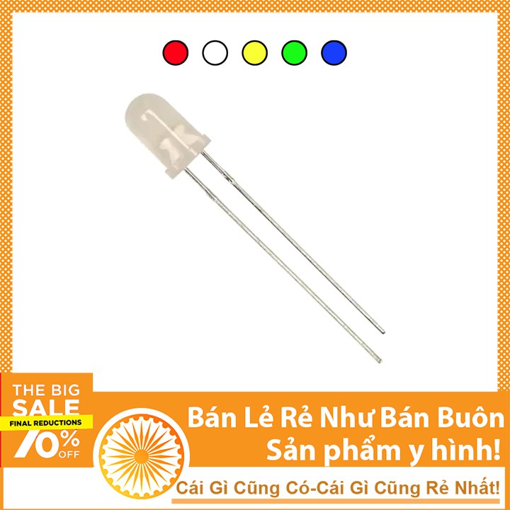 Gói 10 Con Led Đục Ø5