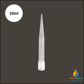 Túi 100 cái đầu Tip loại 10ml cho pipet hút, nhựa PP trong suốt