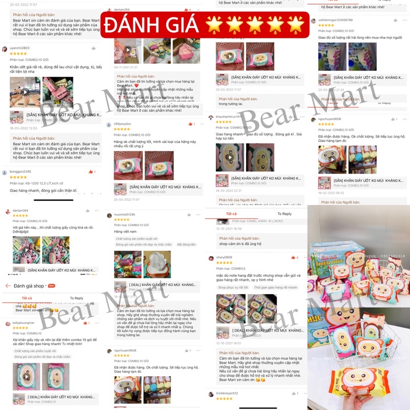 Khăn ướt Thiên Phúc nặng 400gr không mùi dùng được cho trẻ em