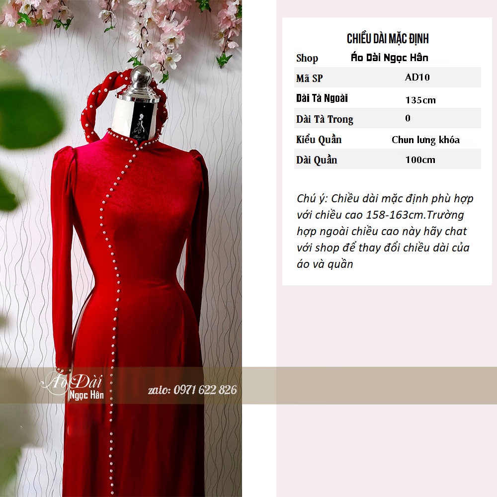 Áo Dài Cô Dâu Cưới Hỏi AD10