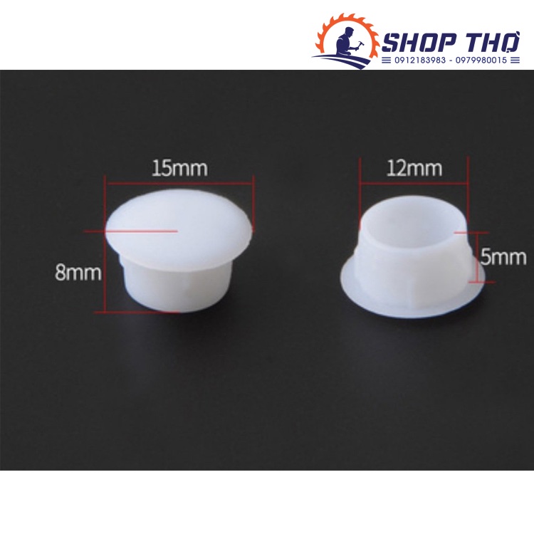 Nút nhựa chụp lỗ vít cỡ 12mm (túi khoảng 400c)