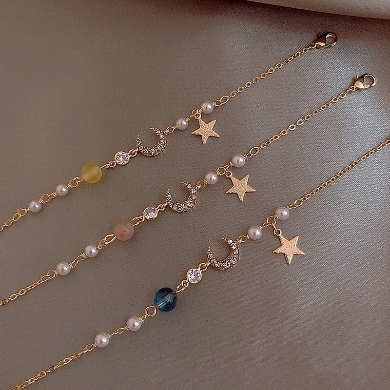 Vòng Tay Chuỗi Hạt 4 Màu Dễ Thương Cho Nữ