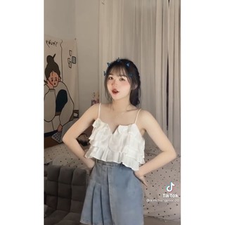 ( Ảnh thật) Áo 2 dây bèo tầng ❤️❤️