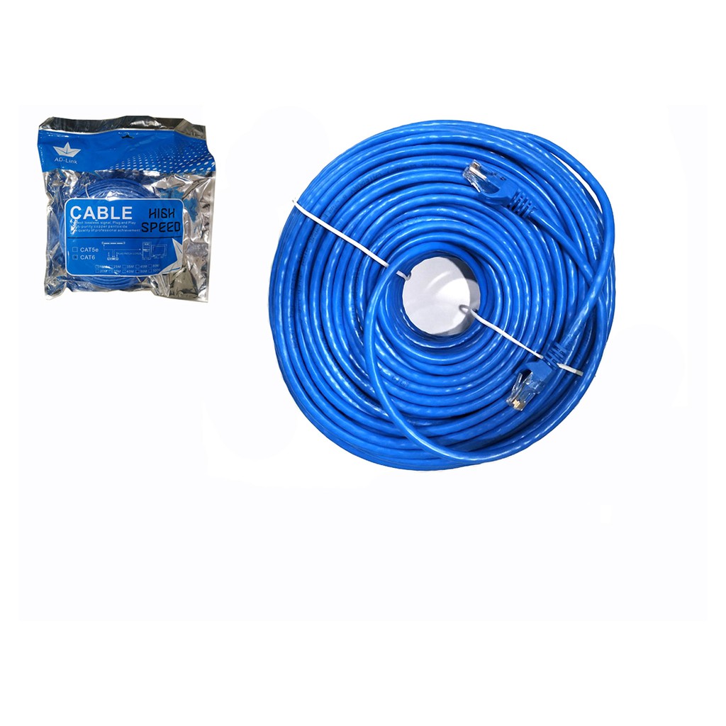 Cáp UTP CAT 6 ADlink 50 mét high speed màu xanh AD6050H PURE COPER