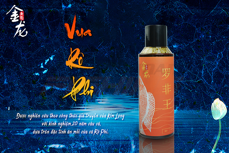 Hương liệu Kim Long - Bộ Rô Phi, chuyên dùng câu cá rô phi.