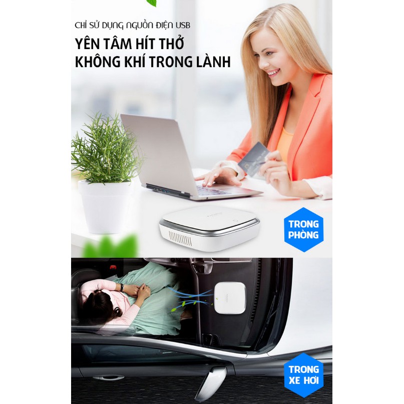 MÁY LỌC KHÔNG KHÍ Ô TÔ SMART CAR AIR PURIFIER