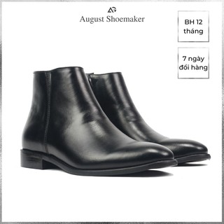 Giày công sở Zip boots August AG1K da bò nhập khẩu
