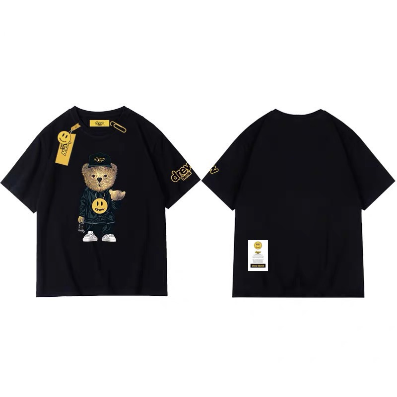 ￼￼￼Áo thun tay lỡ unisex Drew new 2022 S07 cho bé và gia đình , samyy_vn