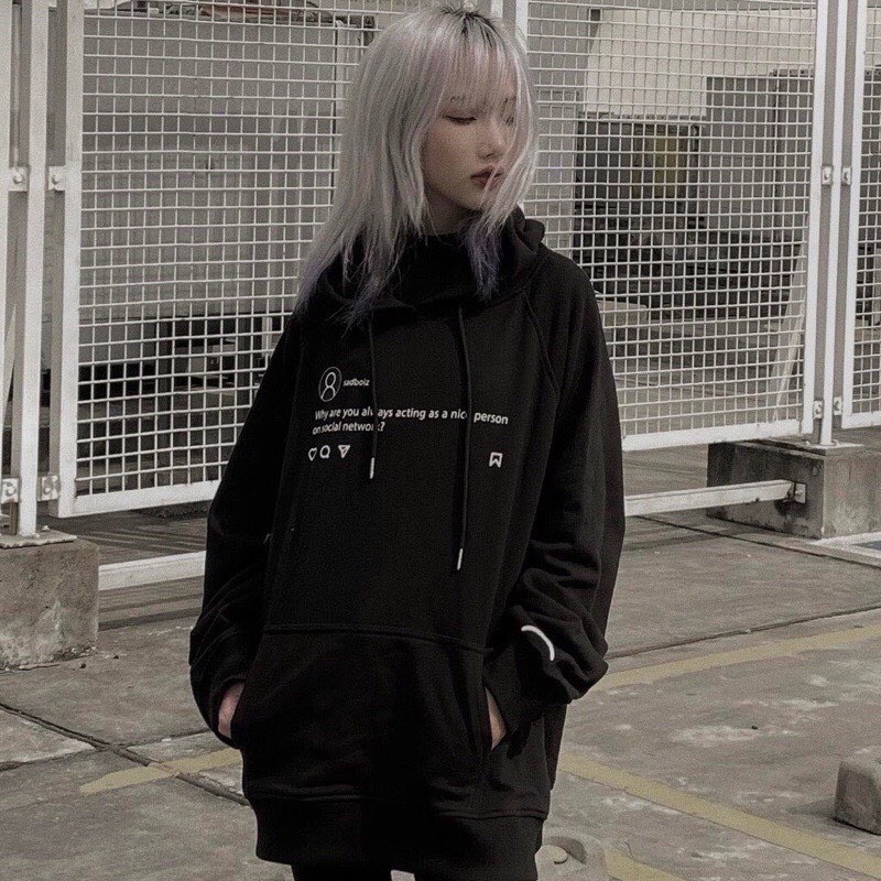 [SIÊU HÓT] Áo Hoodie Sadboiz Why Are You Màu Đen Xám form rộng tay dài có mũ thời trang chất nỉ ngoại cao cấp