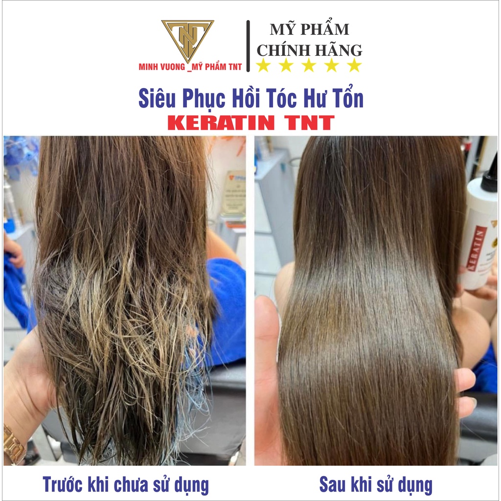 Ủ tóc keratin TNT thủy phân, sản phẩm phục hồi tóc hư tổn giúp tóc mềm mượt, đanh dai sợi tóc ngay từ lần đầu tiên